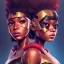 Placeholder: black super hero girl | very very anime!!!, fine - face, beyonce, red afro, realistic shaded perfect face, fine details. anime. realistic shaded lighting poster by ilya kuvshinov katsuhiro otomo ghost - in - the - shell, magali villeneuve, artgerm, jeremy lipkin and michael garmash and rob rey