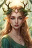 Placeholder: Pointed elven ears,Blonde hair ,Pink dress,Sparkling fairy wings,Very long golden hair,Fairy crown,pointed ears,elven ears,fairy wings,water lilies,sparkling,glittering,flowers,blossoms,golden crown,light pink dress