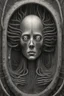 Placeholder: A field of thousands hands and heads inside a human cell , a thin line draw ،front view camera, surreal horror, biomechanical design, by hr giger and beksinski , Busch painting style