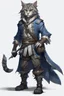 Placeholder: tall male grey and blue Norwegian forest cat tabaxi pirate rogue dnd