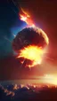 Placeholder: giant fireball falling from the sky