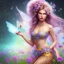 Placeholder: bright fairy, beautiful portrait, flowery landscape