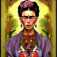 Placeholder: A beautiful portrait of Frida Kahlo by alphonse mucha, japanese tatoos, 4k, high details