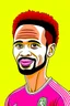 Placeholder: Mohamed Salah Egyptian soccer player, cartoon 2d