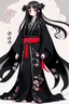 Placeholder: Anime character with black hanfu