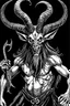 Placeholder: A goat black metal 2d full body