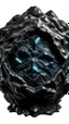 Placeholder: A black stone called a voidstone it should have a blue center, it is rough and jagged, D&D art style