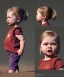 Placeholder: Penny Hofstadter toddler, full body, dramatic lighting, angry, hyper realistic