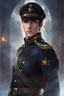 Placeholder: 27 year old male with short dark hair and blue eyes, military captain, dark fantasy