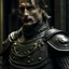 Placeholder: mads mikkelsen dresses in knight's armour, head fully in frame, high quality photo