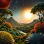 Placeholder: An incredibly peaceful detailed landscape, Max Ernst, Henri Rousseau, Haji Widayat, primordial nature, sun, strong texture, extreme detail, intricate, strong colours, bas-relief, high resolution, volumetric light, 8k, 3d, cinematic, rich moody colors, sparkles, decal, octane render, 55mm photography, 8k, sharp focus, volumetric light, ZBrush