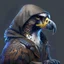Placeholder: profile picture of a falcon as a hacker