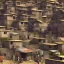 Placeholder: slums in the hill,sunny, hyperrealistic, 3d, render,