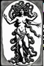 Placeholder: Gorgon medusa in full height, dancing