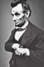 Placeholder: Abraham Lincoln holding a six-inch long wooden stake vintage photography, beautiful, Tumblr aesthetic, retro vintage style, HD photography, hyperrealism