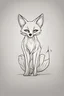 Placeholder: fox. simple drawing style. a template for beginners at drawing