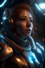 Placeholder: space warrior, beautiful, female, ultrarealistic, soft lighting, 8k