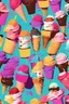 Placeholder: Andy warhol style ice creams pattern