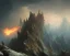 Placeholder: Dragon on mountainside, DSLR, smoke, ruin, humans at base of mountain, gold coins, fire in sky, dynamic lighting, panorama, wide-angled lense, a masterpiece, 8k resolution, dark fantasy concept art, by Greg Rutkowski, dynamic lighting, hyperdetailed, intricately detailed, Splash screen art, trending on Artstation, deep color, Unreal Engine, volumetric lighting, Alphonse Mucha, Jordan Grimmer, purple and yellow complementary colours