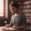 Placeholder: studying girl in library, ultra detail, curl hair, realistic photo unreal engine, cinematic lighting --ar 1:1 creative