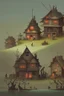 Placeholder: village inspired by Shaun Tan's and Hieronymus Bosch work