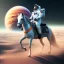 Placeholder: Riding horse astronaut Jupiter, Wes Anderson Lut, unreal engine 5, octane render