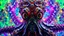 Placeholder: a horrific hyper complex pattren view realistic colors arranged in a mess and irregular consisting of glass crystal clear shapes forming geometric fractaling, dense details highly lenses like octopus vortex eyes mandala on fullbody octopus roar skin psychedelic, trippy,