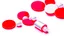 Placeholder: white background, red medical tablets, red ribbon