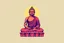 Placeholder: pop art pixels 1000 images budha in the style of moneti