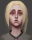 Placeholder: Portrait of a creepy blonde 12 year old girl