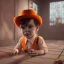 Placeholder: Clockwork orange, Alex toddler, real, full body, distopic background, cyberpunk, dramatic lighting, hyper realistic, 8k