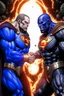 Placeholder: superman figth versus darkseid versus thanos