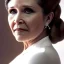 Placeholder: extremely detailed 8k hyperspace wallpaper, carrie fisher, brown eyes, minimal updo hair, professional majestic oil painting by Ed Blinkey, Atey Ghailan, by Jeremy Mann, Greg Manchess, Antonio Moro, trending on ArtStation, Intricate, High Detail, Sharp focus, dramatic, by greg rutkowski, realism, beautiful and detailed lighting, shadows, by Jeremy Lipking, by Antonio J. Manzanedo,