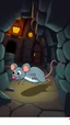 Placeholder: Sneak: "A cartoon rat glowing slightly as it dashes quickly through a maze, whimsical dungeon environment, playful, exaggerated motion, fantasy illustration, vibrant colors."