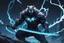 Placeholder: white bear in 8k solo leveling shadow artstyle, symbiote them, blue ice and thunder, neon effect, blue thunder, full body, apocalypse, intricate details, highly detailed, high details, detailed portrait, masterpiece,ultra detailed, ultra quality