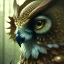 Placeholder: intricate details, realistic, octane, unreal engine, portrait, natural lighting,zoomed out + portrait, volumetric lighting, shiny,extreme detail, Photorealism, High detail, Hyper realistic Owl in forest, macro lens blur,abstract paint, sharp,ef 85mm 5.6, focus, trending by artstation