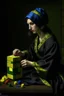Placeholder: Rubik's cube in the style of Vermeer
