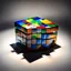 Placeholder: Rubik‘s Cube with shadow, light side