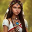 Placeholder: Native American girl, cute, beautiful, long hair, brown eyes, black hair, smiling, tan skin