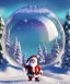 Placeholder: Snow globe, Santa toddler, full body, hyper realistic