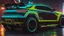 Placeholder: bravado gauntlet hellfire ultimate tuning Mansory Cyberpunk 2077 neon Style Rear View, Super Detailed, desktop wallpaper, 4K