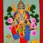 Placeholder: indian god of flowers with fine jewelry in tibetian painting style