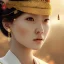 Placeholder: Japanese female warriors photography, their heads are too close together, very close-up, front portrait, impressive warrior costume, insanely detailed, 16k resolution, intricate detail, cinematic environment, depth of field, sharp focus, hyper realistic