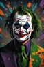 Placeholder: chiaroscuro, deep shadows, masterpiece, rich deep colors, highly detailed portrait, the Joker 500,000,000 years in the future after Aliens invaded earth, 4k, 8k, 16k, 32k. 100k UHD, extremely detailed skin texture, hyper-realistic, photorealistic, Realism Engine, Realistic Vision V