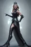 Placeholder: Cameron Diaz as evil queen in black leather gown, cleavage, angry, dominant, emperious, stern look unreal 5, octane render,cinema4d, dynamic lighting, dramatic lighting, 4k, redshift render, highly detailed, hyper realistic