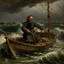 Placeholder: The angry fisherman "Boatsman" on a stormy sea