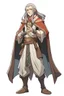 Placeholder: anime high elf male in his fifties wearing medieval tunic with hands behind his back