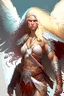 Placeholder: female aasimar barbarian dnd character