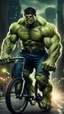 Placeholder: Hulk riding bicycle 9K image HD