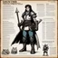 Placeholder: character concept sheet with AD&D statistics and characteristics, [illustration by Kevin Eastman and Peter Laird] a Punka Moxie